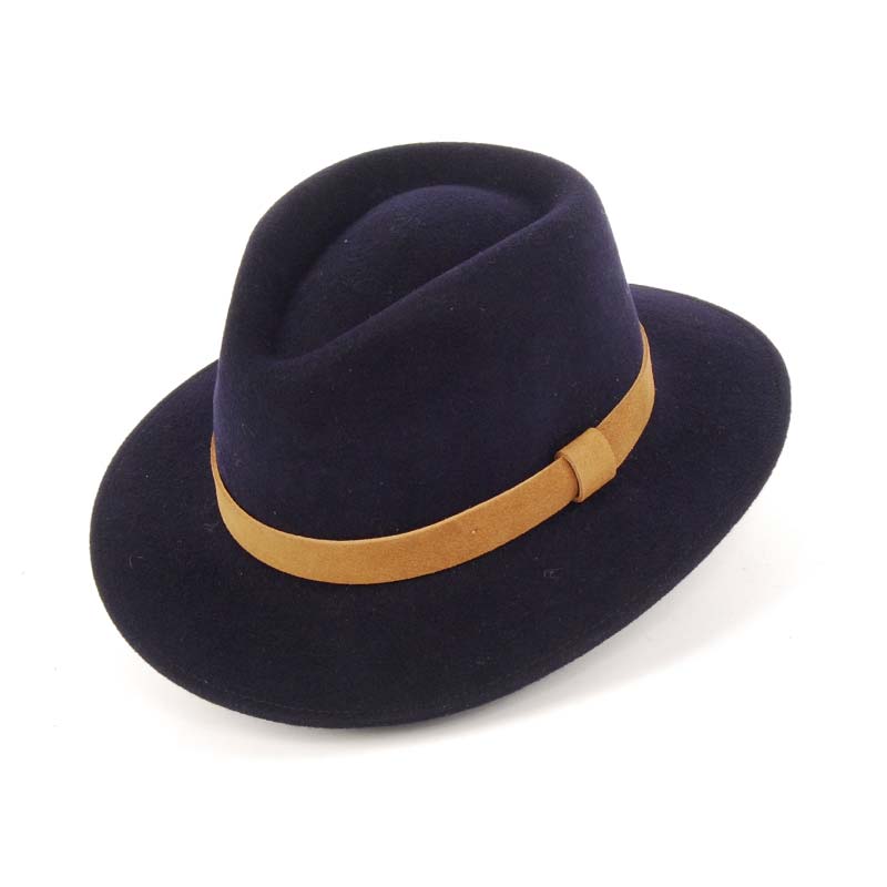 sombrero ala ancha color azul