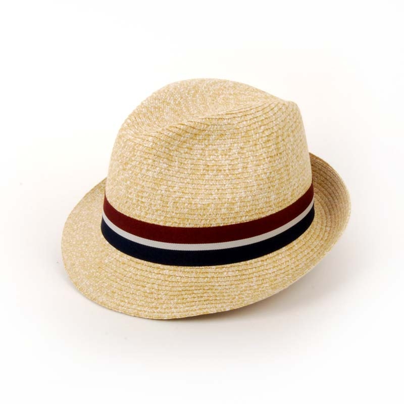 Sombrero de sport de ala corta para caballero, sombrero de verano en color beige.