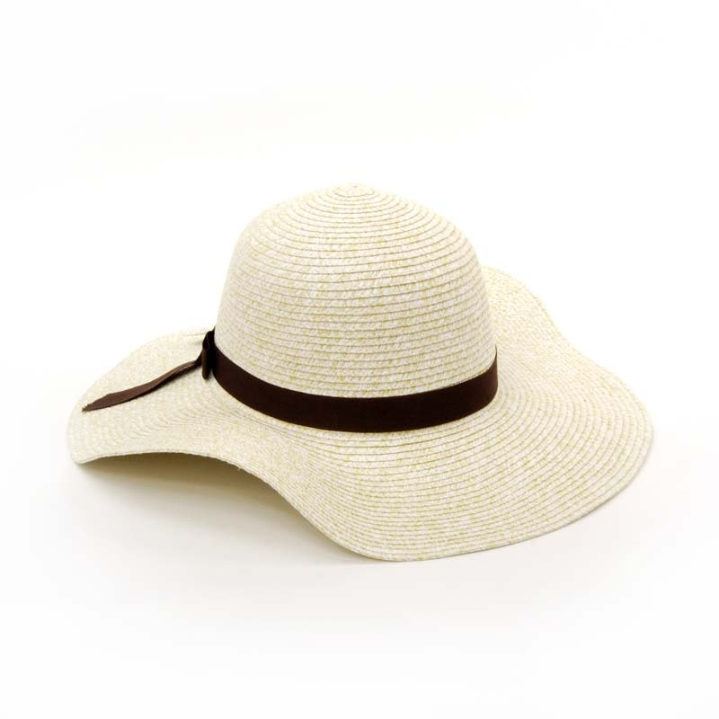 Pamela de verano, jaspeada, sombrero de mujer de ala ancha.