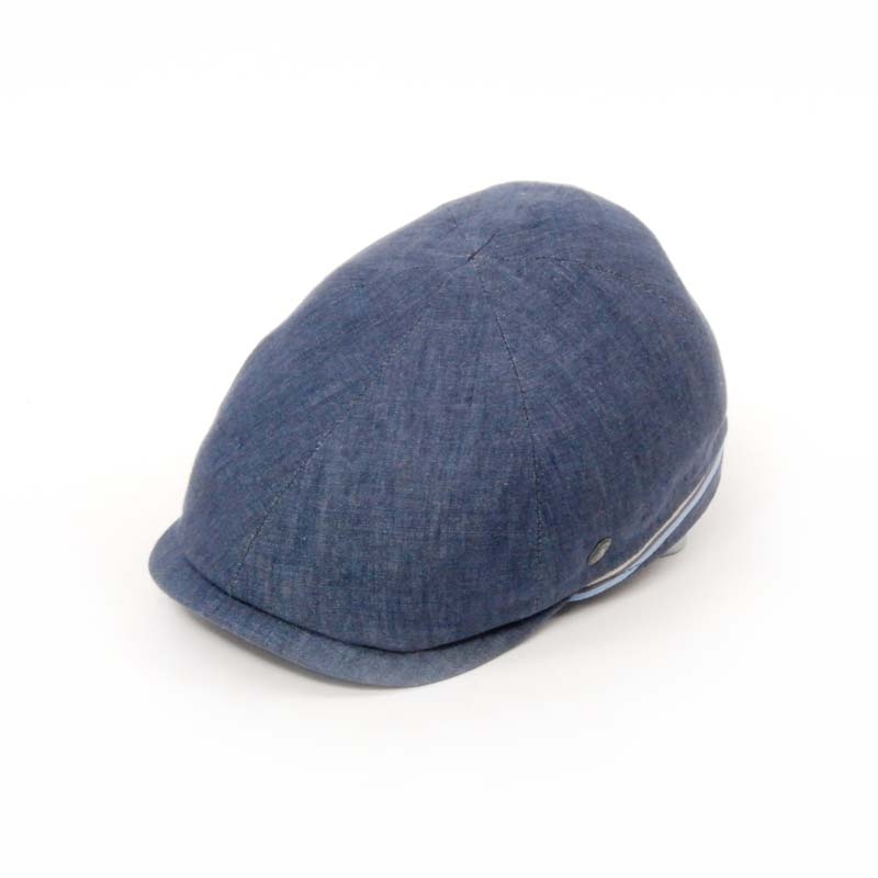 Gorra visera de verano, marca CITY SPORT, confección lino azul.