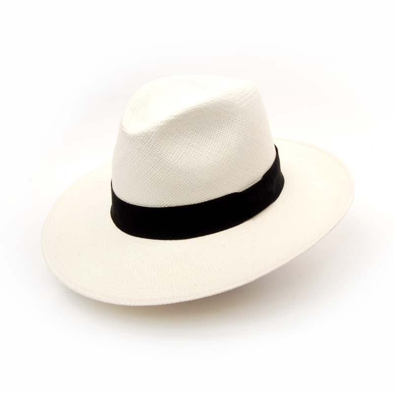 Sombrero PANAMÁ HECHO A MANO, BLANCO, VERANO, PAJA.