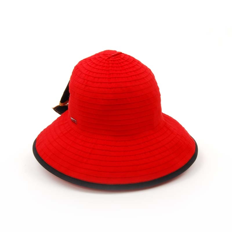 Sombrero verano señora, en color rojo, flexible. 