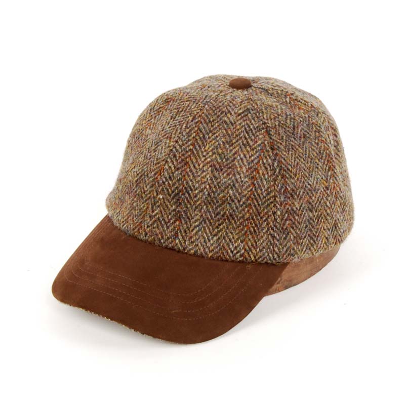 GORRA VISERA BASEBALL HARRIS TWEED, MARRON