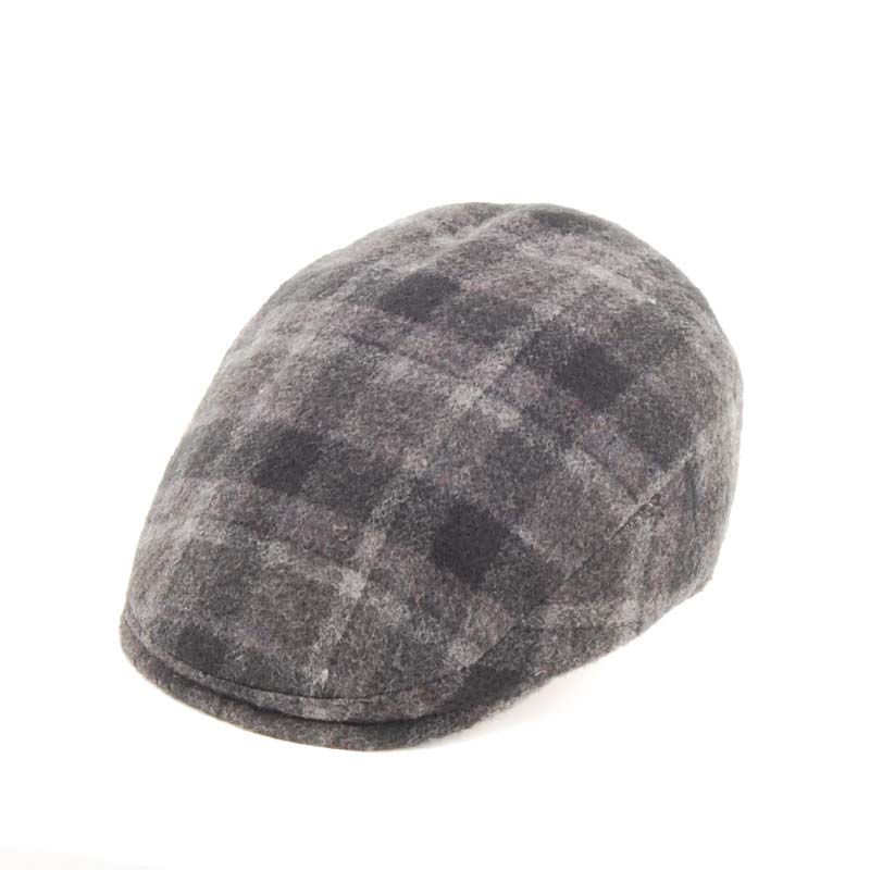 Gorra de invierno con orejeras en color gris y negro.