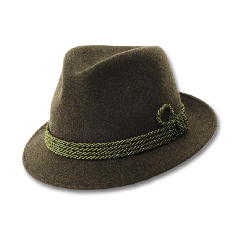 SOMBRERO TIROLÉS EN COLOR VERDE, DISEÑO EN ALA CORTA