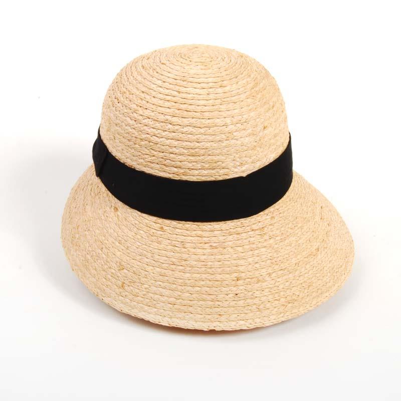 Sombrero de Verano para Mujer - Rafia Natural, Ala Ancha, Ajustable con Lazo