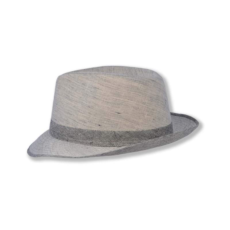 SOMBRERO ITALIANO, LINO GRIS SPORT ALA CORTA